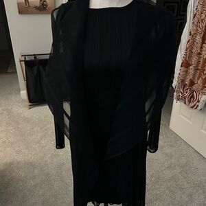 Talk of the Walk Black Long Sleeve Dress